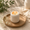 Modern Geometric Wood Wick Soy Wax Candle